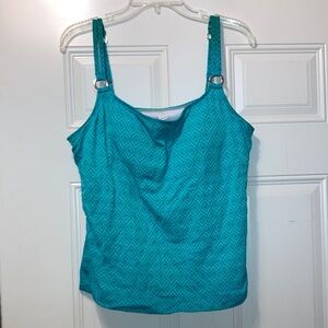Women's Teal Tankini Swim Top - Unbranded